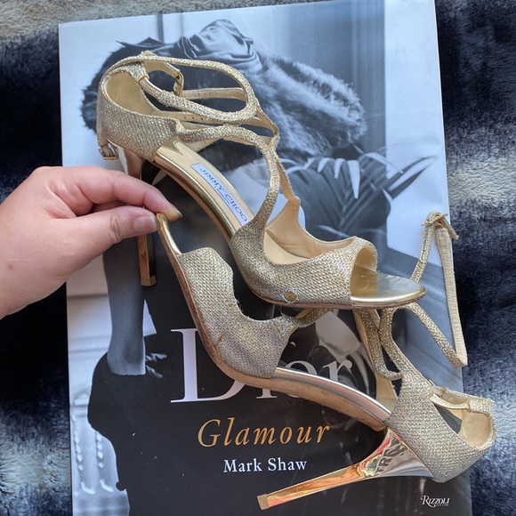 Jimmy Choo Champagne Ivette Sandal 85 Heel, Size: EU 39 (Approx. US 9) - Picture 4 of 12